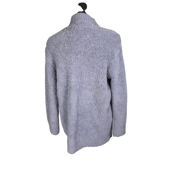 QVC Barefoot Dreams CozyChic Ribbed Knit Trim Cardigan NWT BLUE BELL SIZE XS - Picture 4 of 7